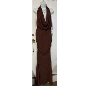 Brown/red occasion dress